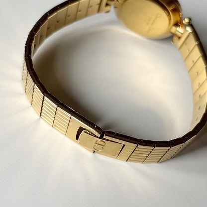 Dior 1990s Round Dial Gold Plated Watch