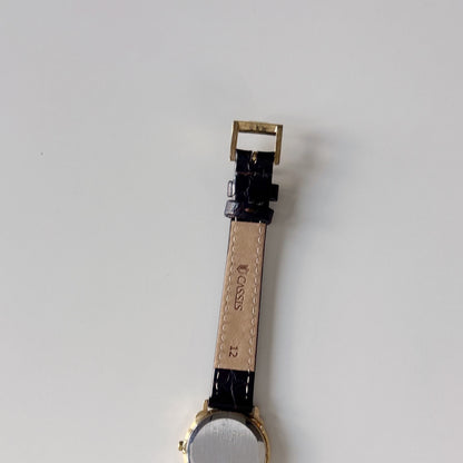 Dior 1990s Date Gold Round Dial Gold Plated Watch
