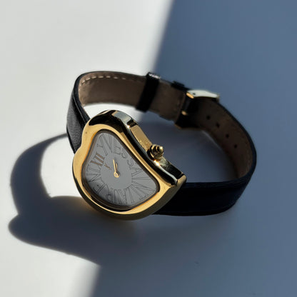 Yves Saint Laurent 1990s Heart Shaped Gold Plated Watch