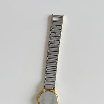 Yves Saint Laurent 1990s Round Dial Two Tone Watch