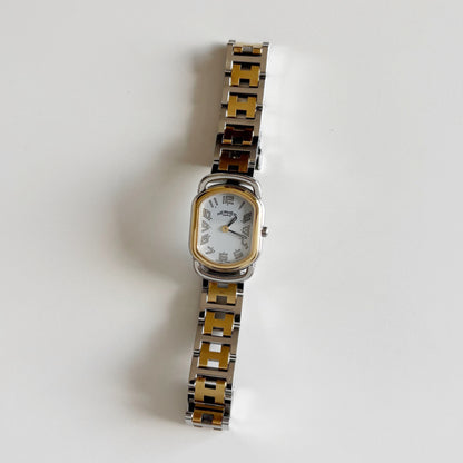 Hermes 1990s Rallye Two Tone Watch