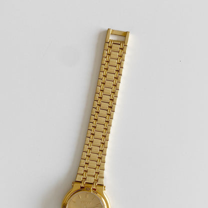 Gucci 1990s Gold Plated Date Watch