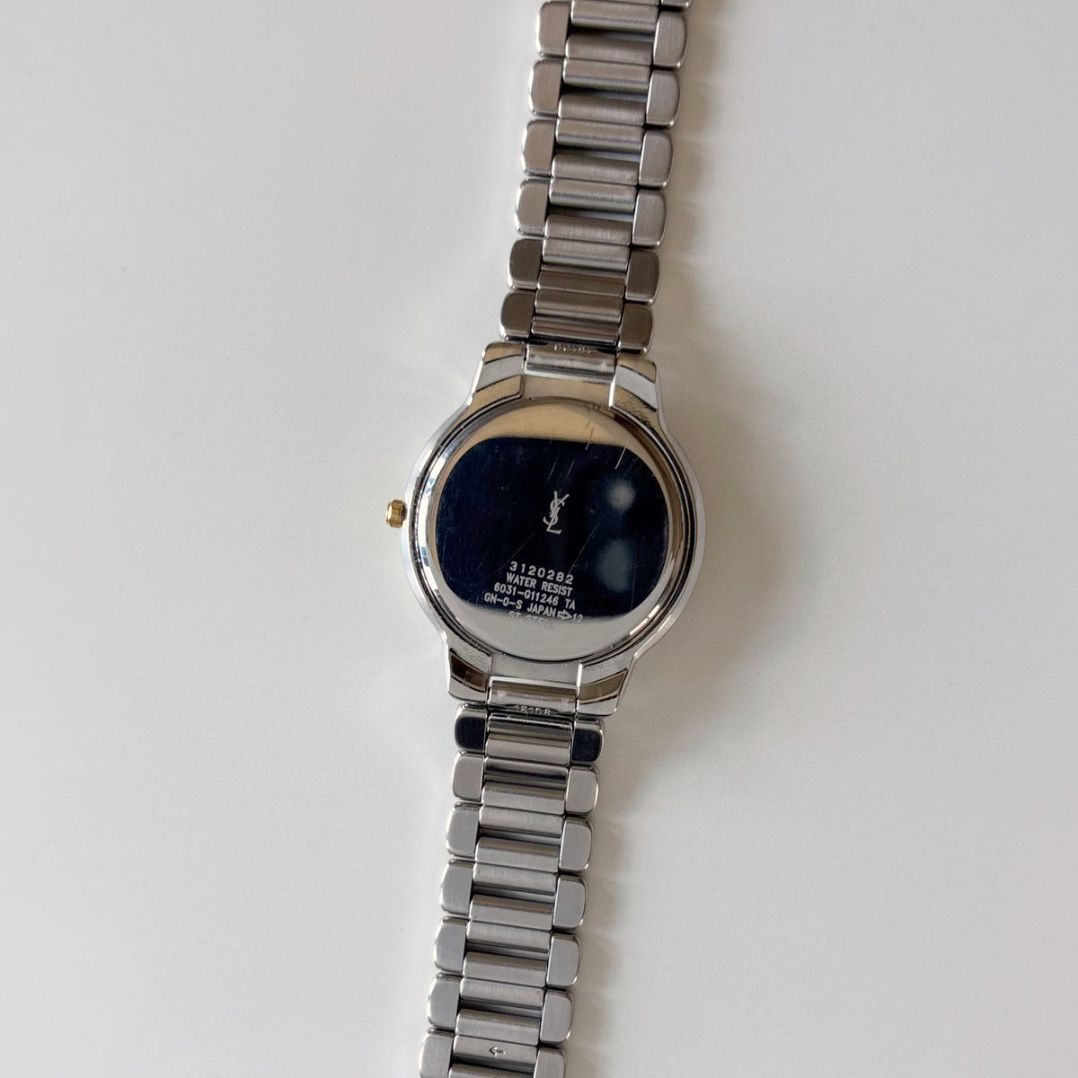 Yves Saint Laurent 1990s Round Dial Two-Tone Gold-Plated Watch (Large)