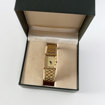 Gucci 1990s Tank Gold Plated Watch (Large)