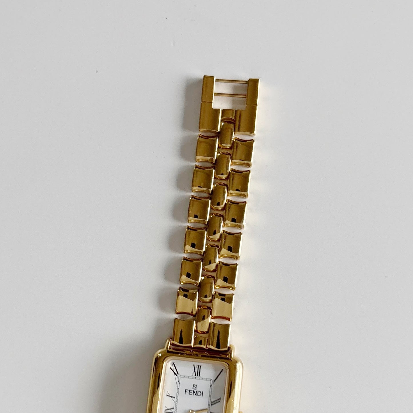 Fendi 1990s Tank Gold Plated Watch (Large)