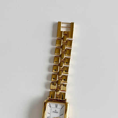 Fendi 1990s Tank Gold Plated Watch (Large)