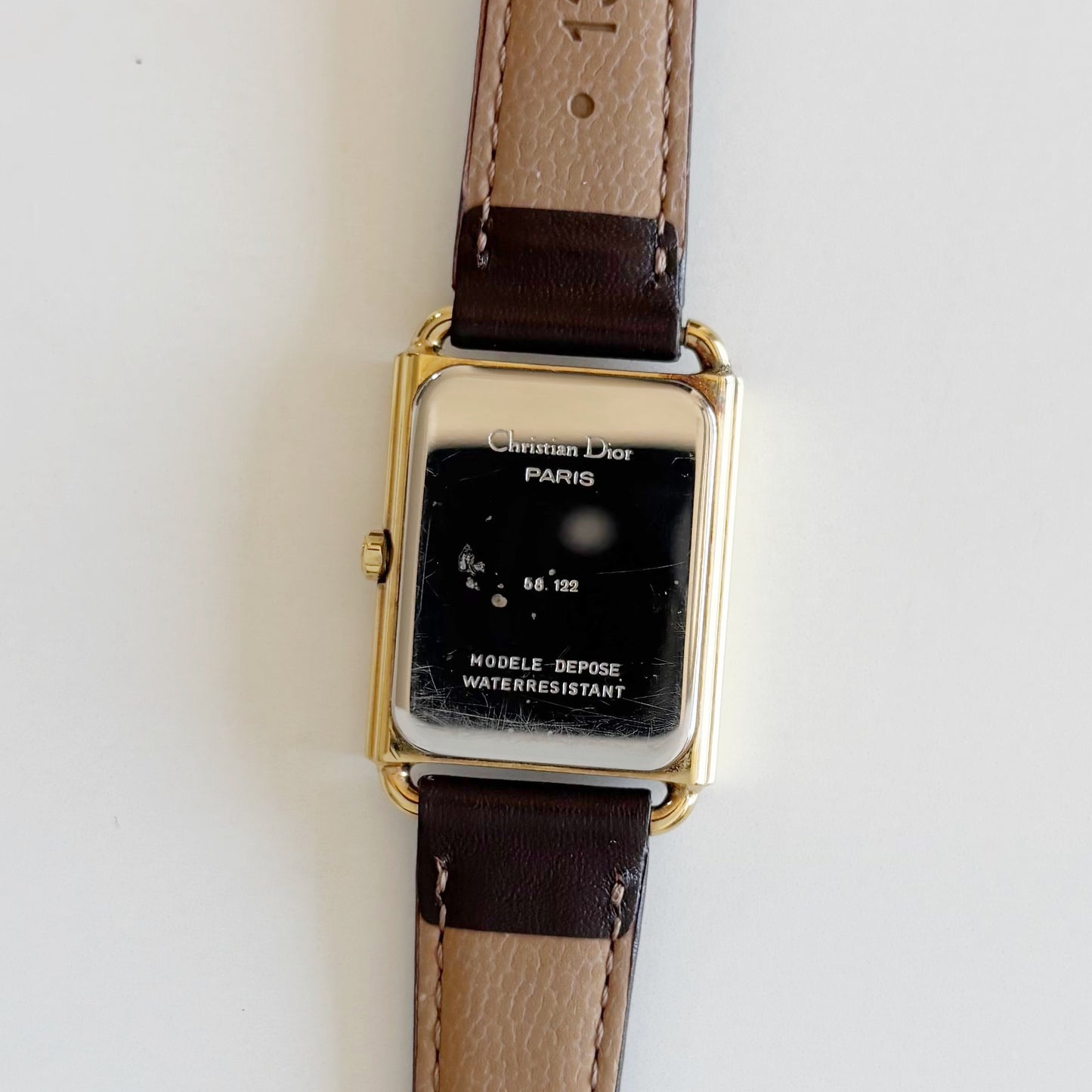 Dior 1990s Tank Gold Plated Watch