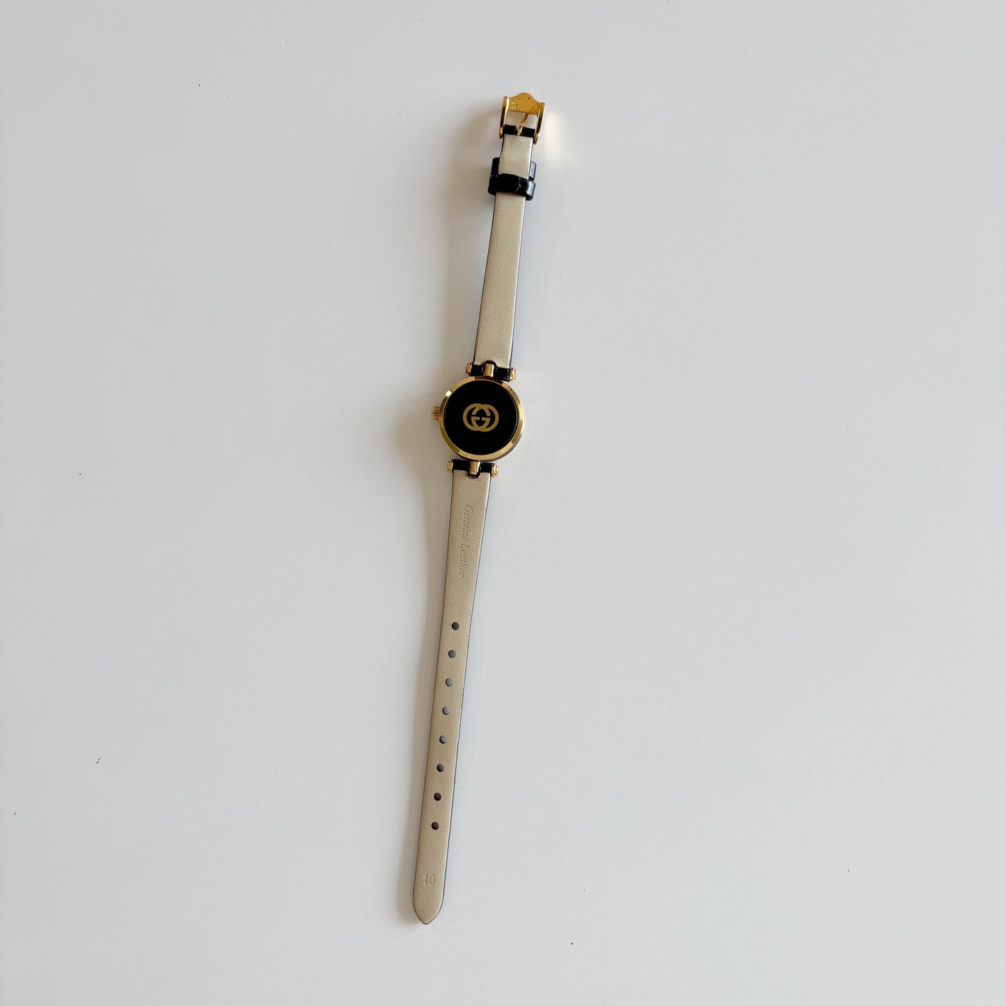 Gucci 1990s Round Dial Gold Plated Watch