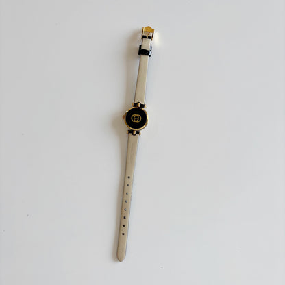 Gucci 1990s Round Dial Gold Plated Watch