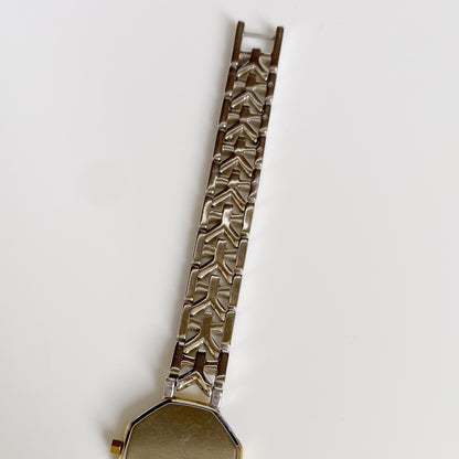 Yves Saint Laurent 1990s Octagon Two Tone Watch