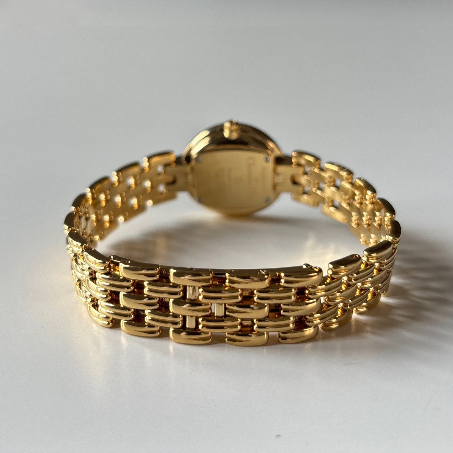 Dior 1990s Bagheera Black Dial Gold Plated Round Watch