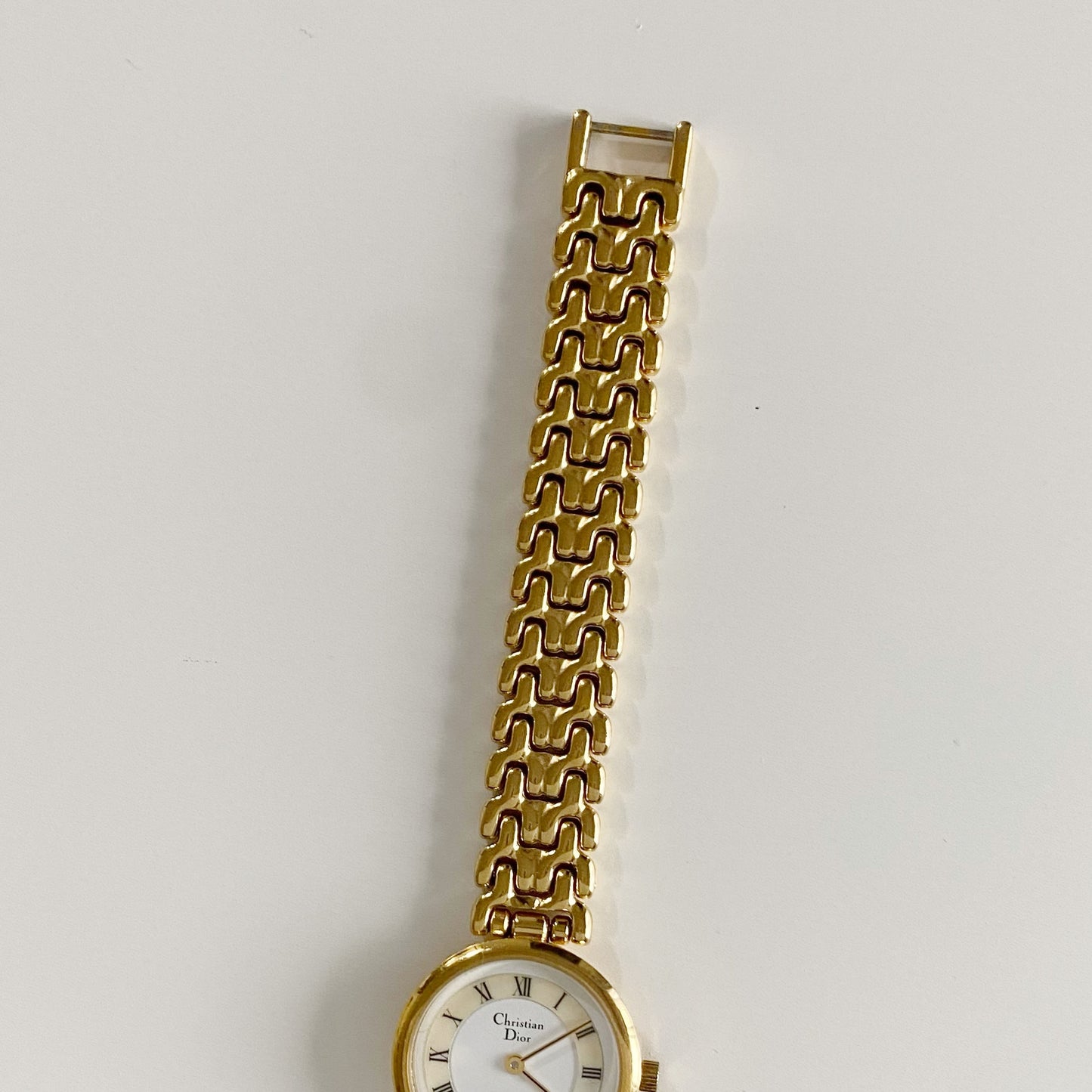 Dior 1990s Seashell Dial Gold Plated Watch