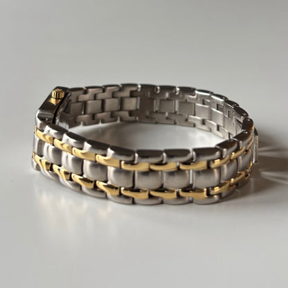 Givenchy 1990s Tank Two Tone Watch