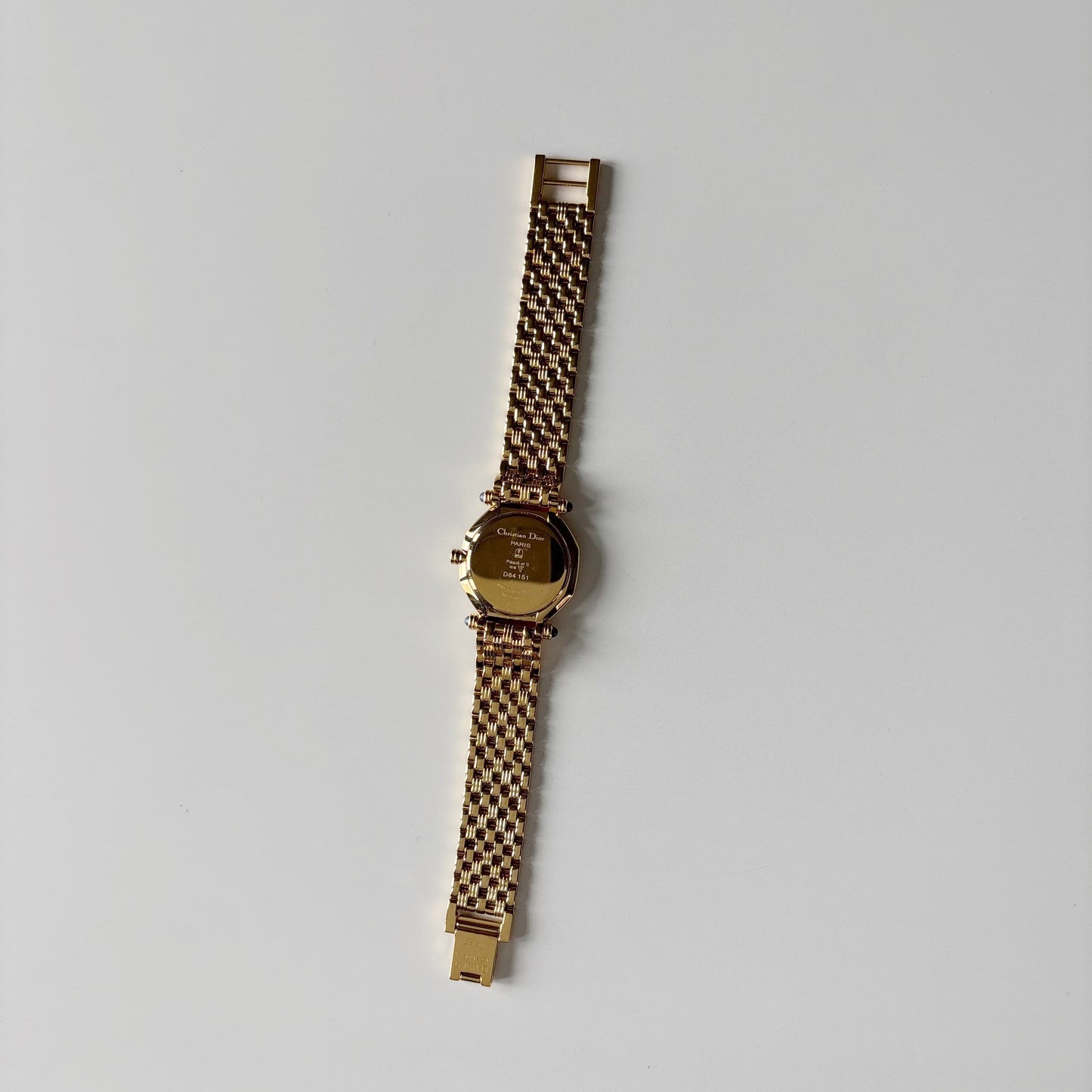 Dior 1990s Octagon Dial Gold Plated Watch