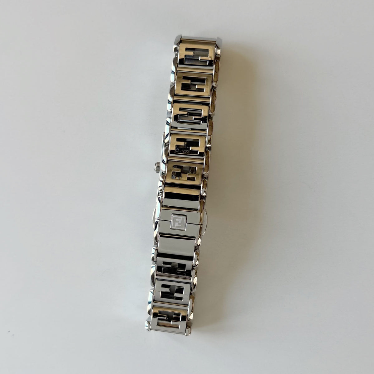 Fendi 1990s Tank Stainless Steel Watch