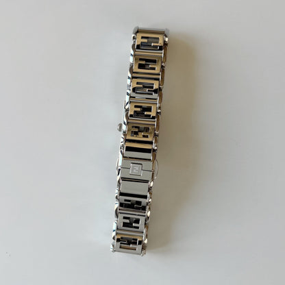 Fendi 1990s Tank Stainless Steel Watch