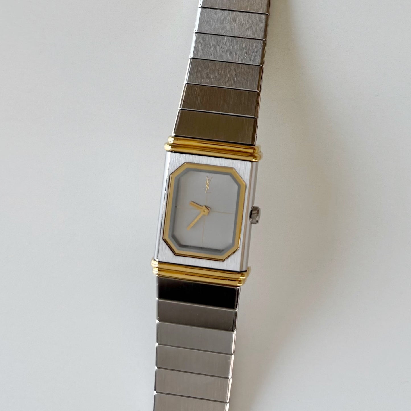 Yves Saint Laurent 1990s Reverso Two Tone Watch
