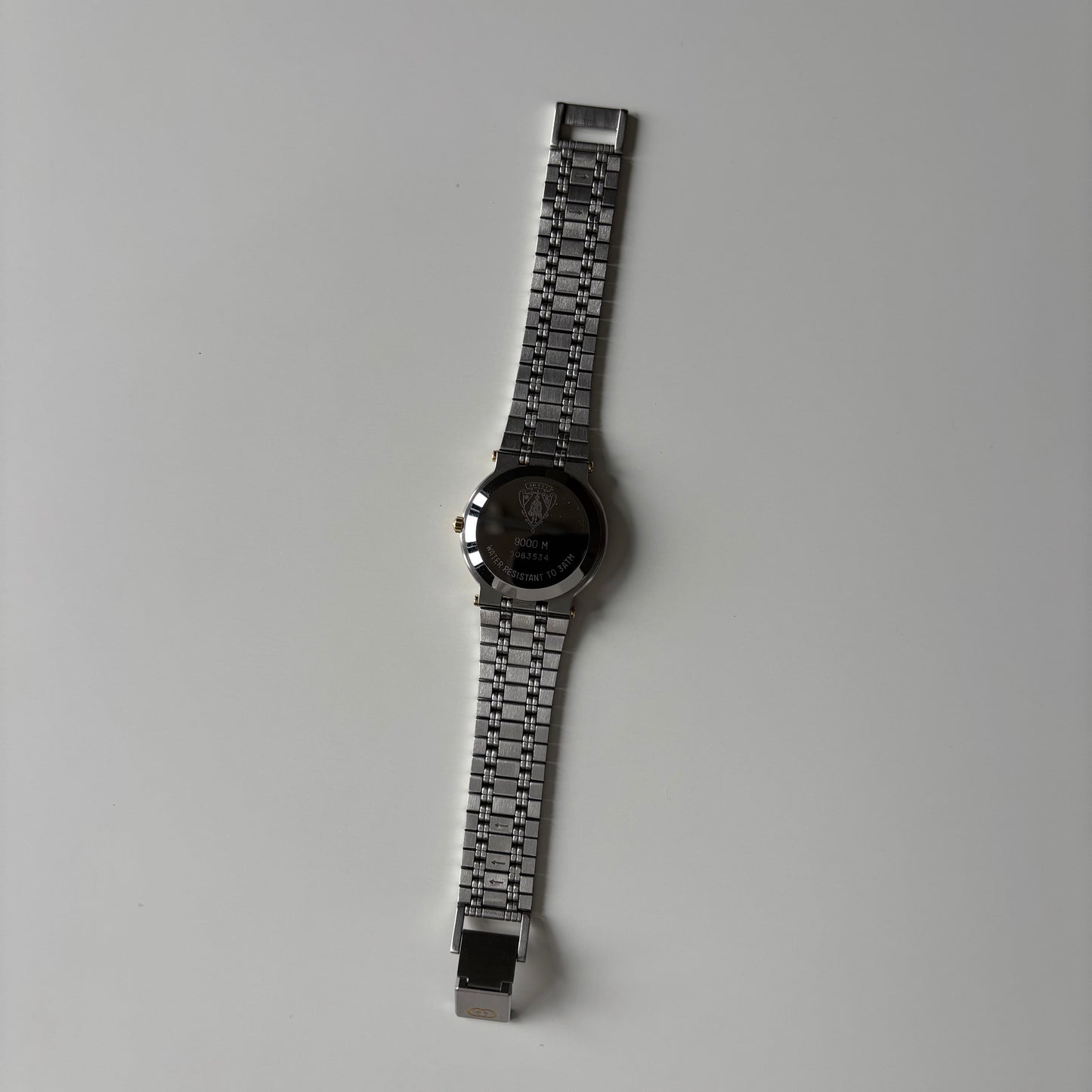 Gucci 1990s Date Round Dial Two Tone Watch (Large)
