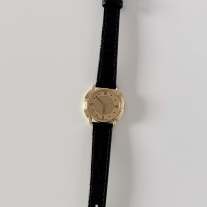 Dior 1990s Round Dial CD Logo Gold Plated Watch
