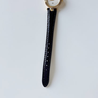 Gucci 1990s Round Dial Two Tone Watch