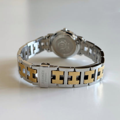 Hermes 1990s Clipper Date Round Dial Watch