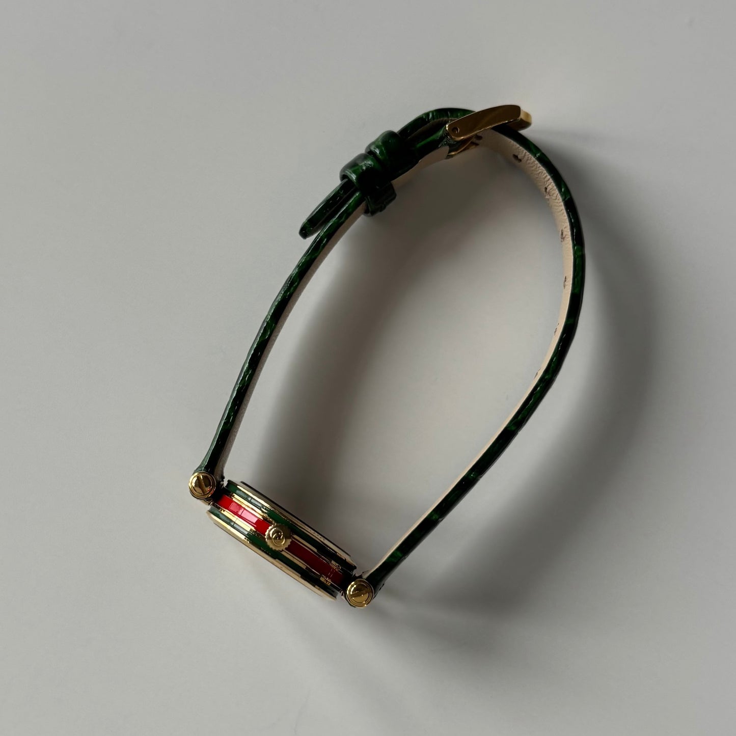 Gucci 1990s Green Dial Sherry Gold Plated Watch