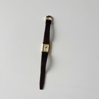 Gucci 1980s Tank Gold Plated Watch (Large)