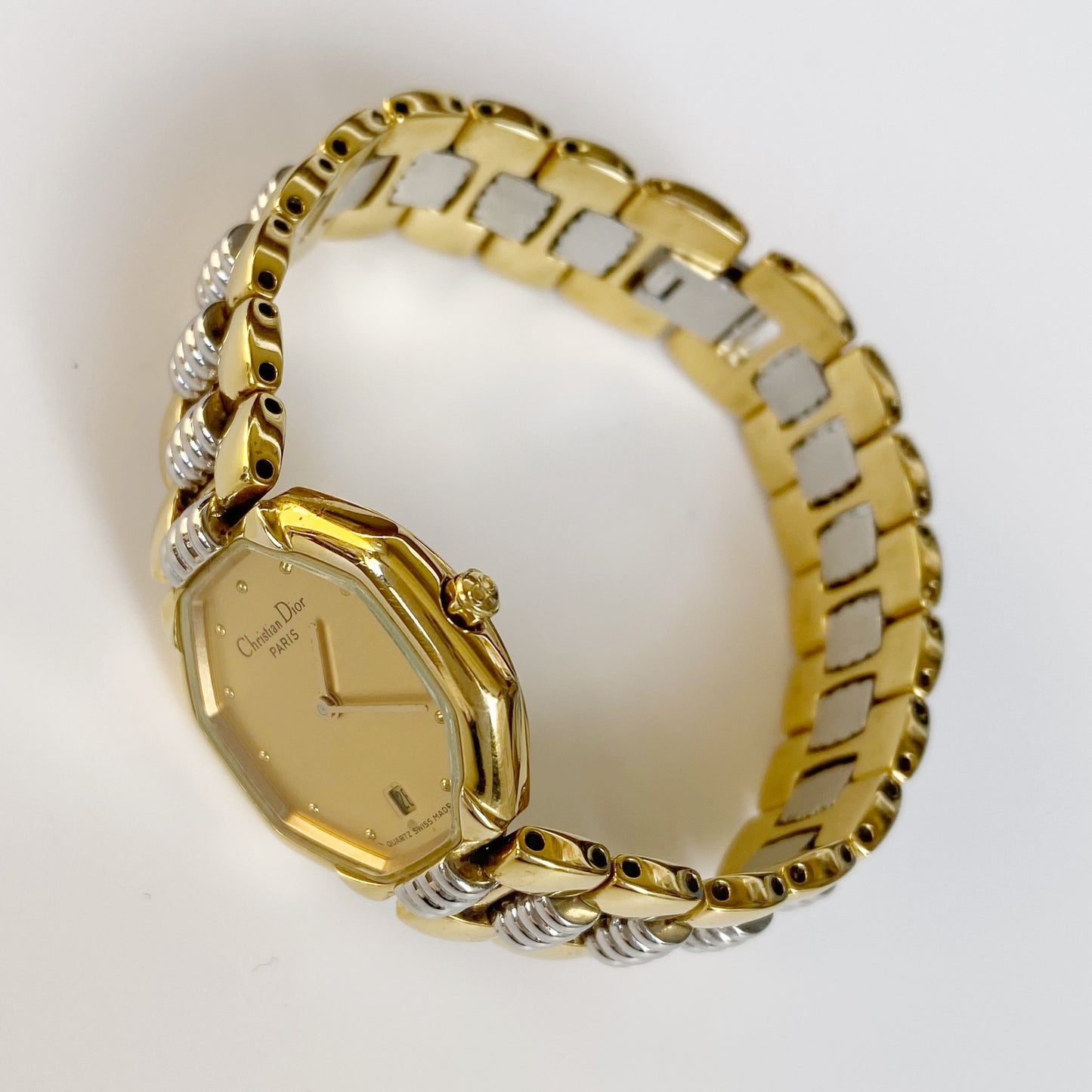 Dior 1990s Octagon Two Tone Watch