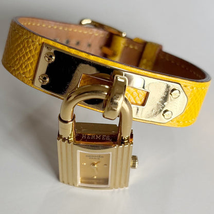 Hermes 1990s Kelly Gold Plated Watch