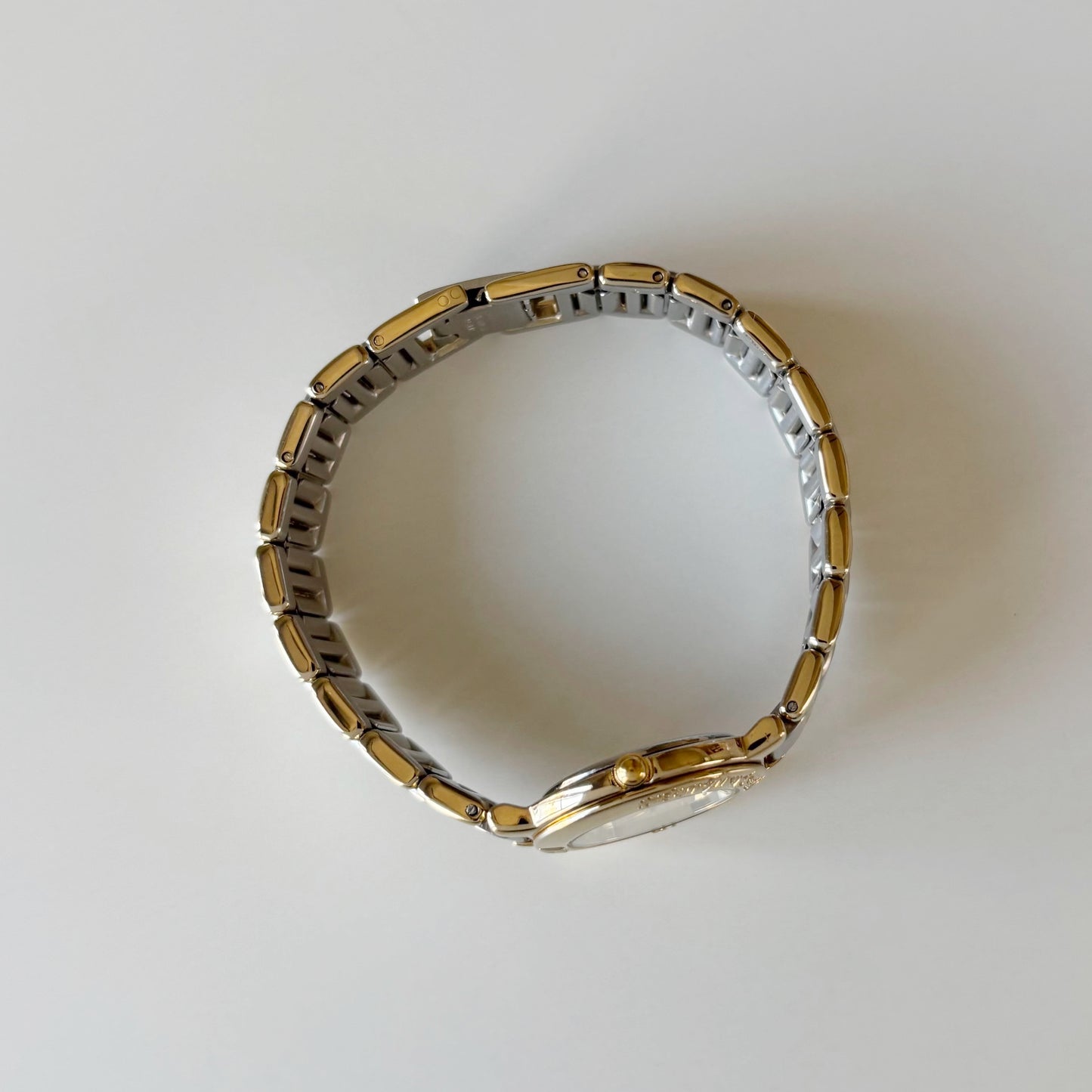 Yves Saint Laurent 1990s Round Dial Two Tone Watch