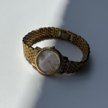 Yves Saint Laurent 1990s Round Dial Gold Plated Watch