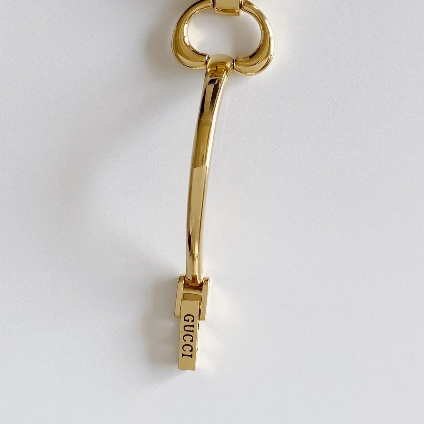 Gucci 1990s Seashell Dial Gold Plated Bangle Watch