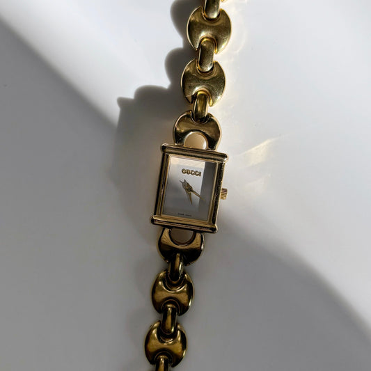 Gucci 1990s Interchangeable Belt Gold Watch