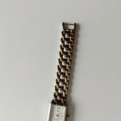 Givenchy 1990s Tank Two Tone Watch