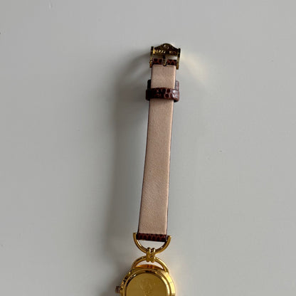 Gucci 1990s Gold Dial Gold Plated Horsebit Watch
