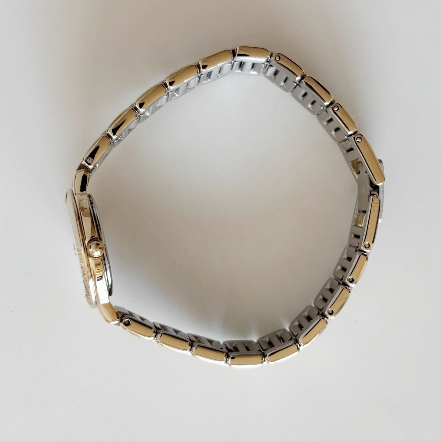 Yves Saint Laurent 1990s Black Dial Two Tone Watch