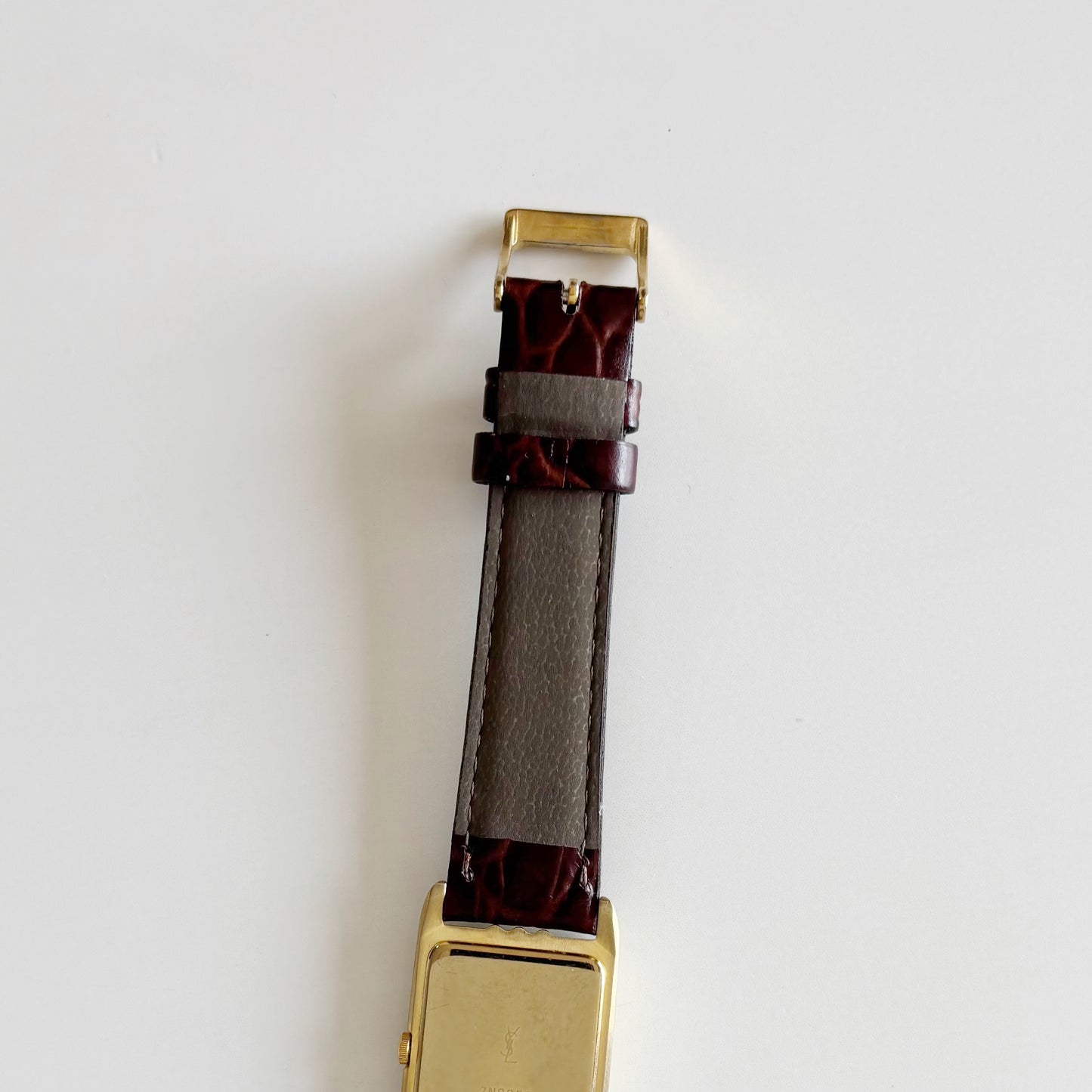 Yves Saint Laurent 1990s Gold Plated Tank Watch (Large)