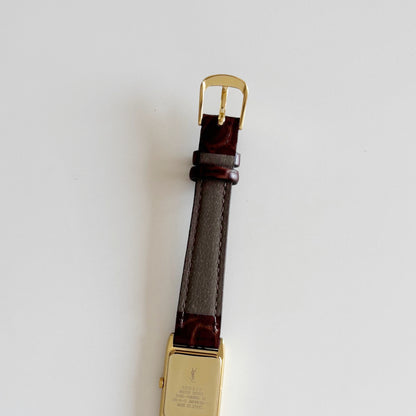 Yves Saint Laurent 1990s Tank Gold Plated Watch