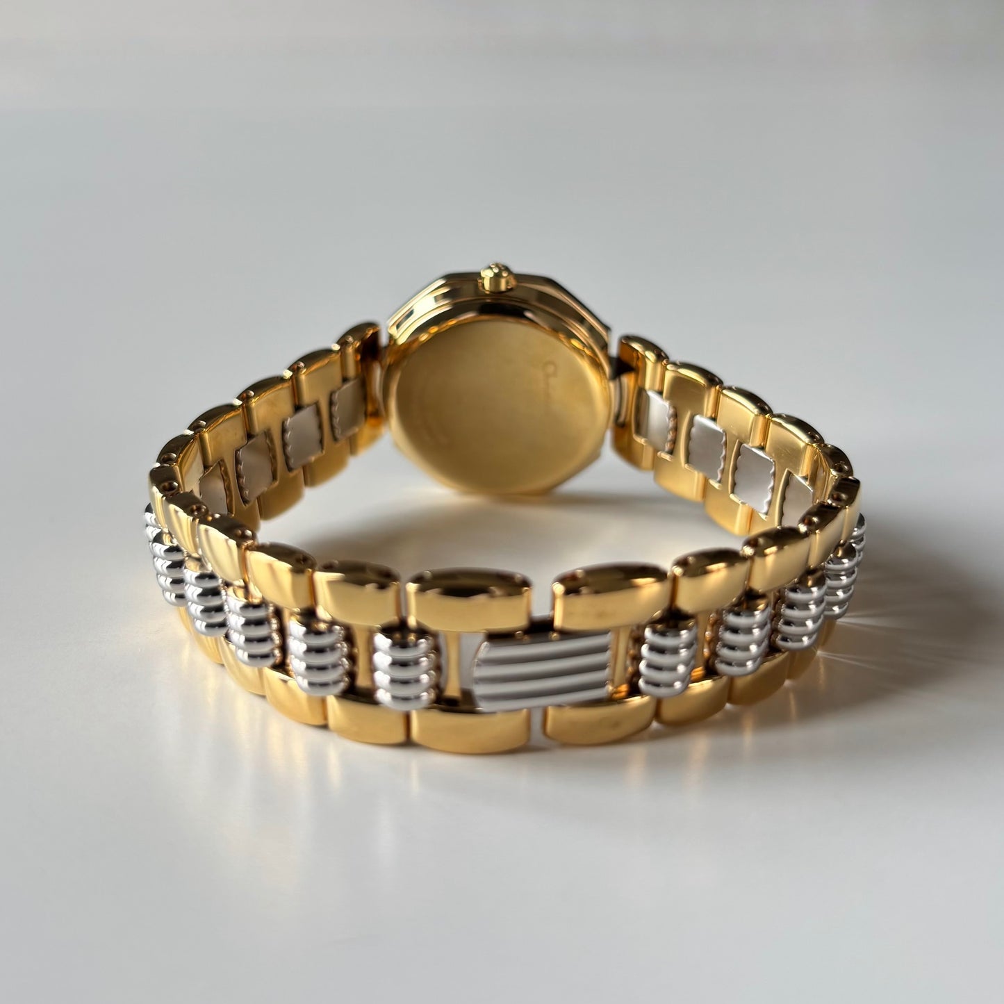 Dior 1990s Octagon Dial Two Tone Gold Plated Watch