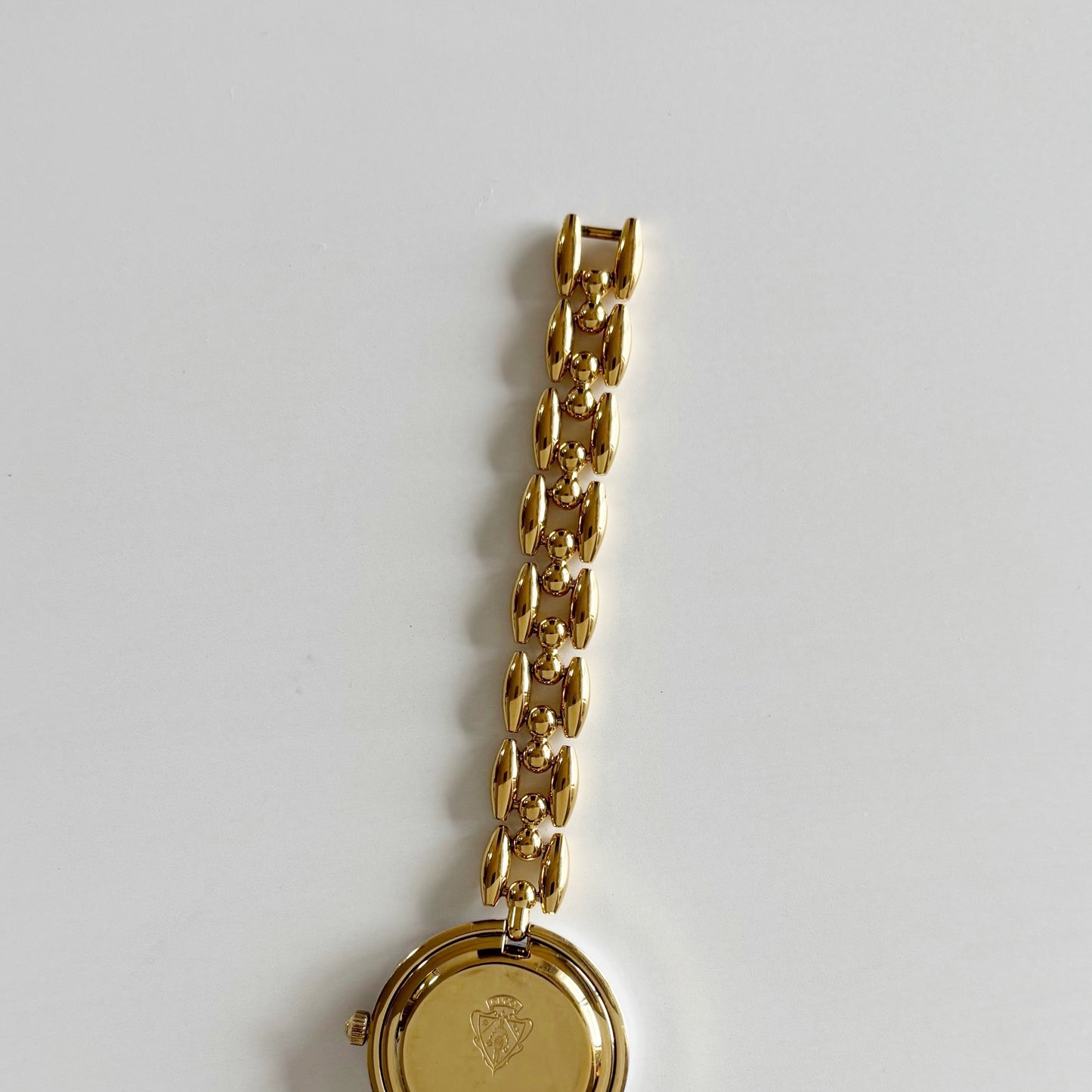 Gucci 1990s Interchangeable Bezel Gold Plated Rice Chain Watch with 6 bezels, case (160mm)