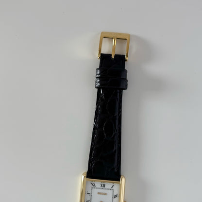Gucci 1990s 18K Solid Gold Tank Watch