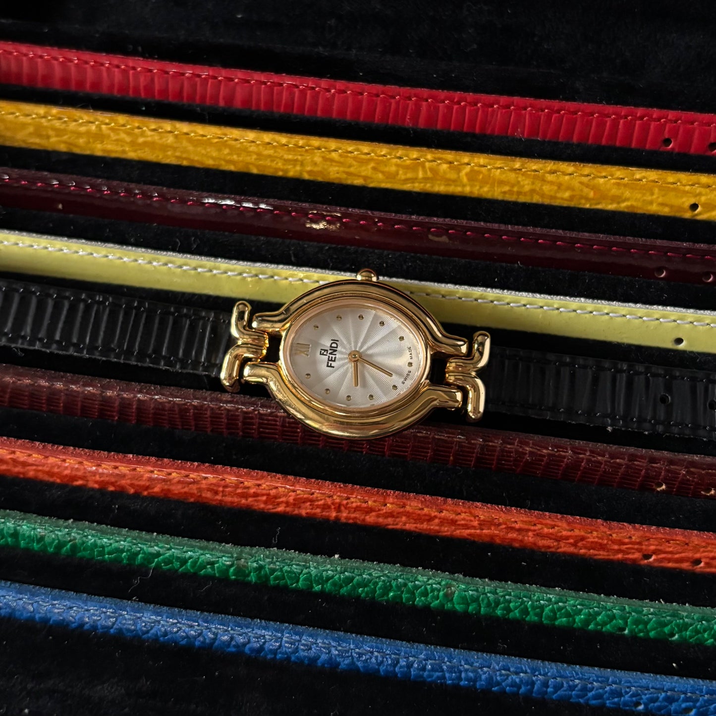 Fendi 1990s Interchangeable Strap Watch full set