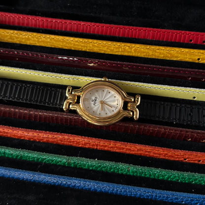 Fendi 1990s Interchangeable Strap Watch full set