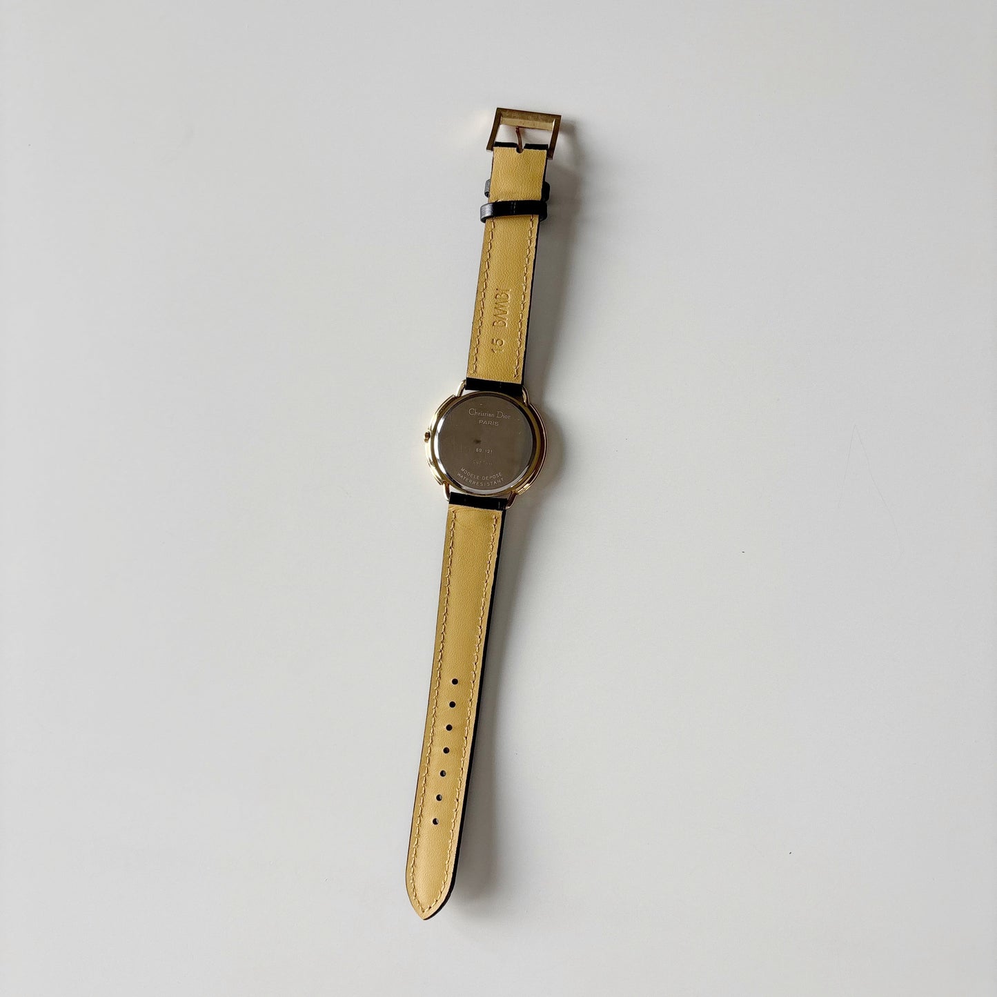 Dior 1990s CD Logo Round Dial Gold Plated Watch (Large)