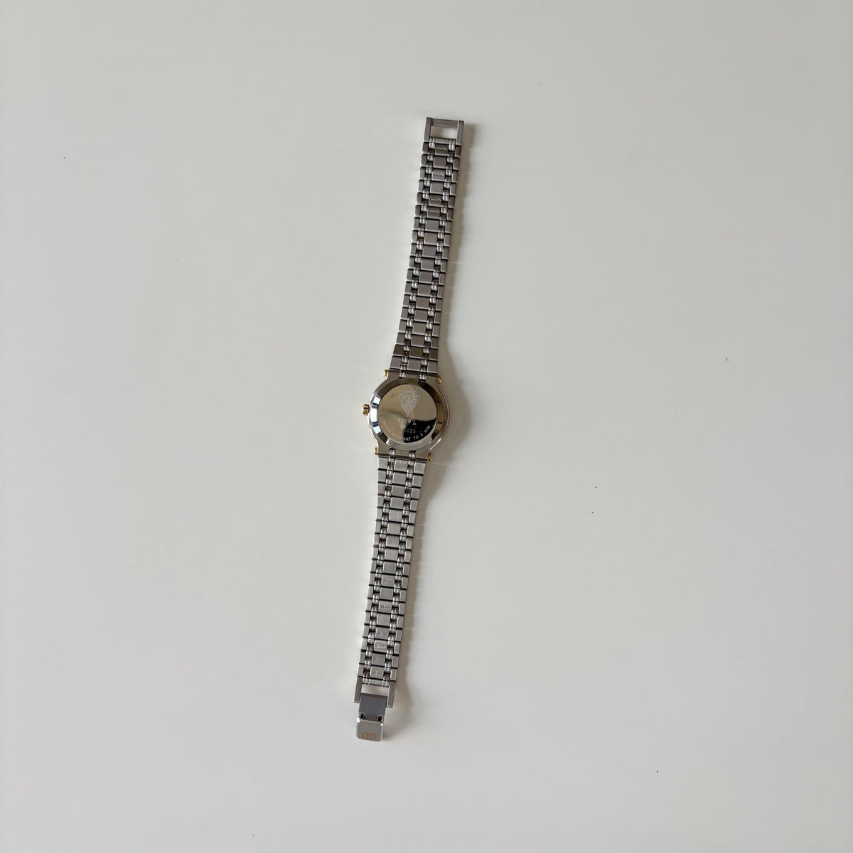 Gucci 1980s Date Round Dial Two Tone Gold Plated Watch