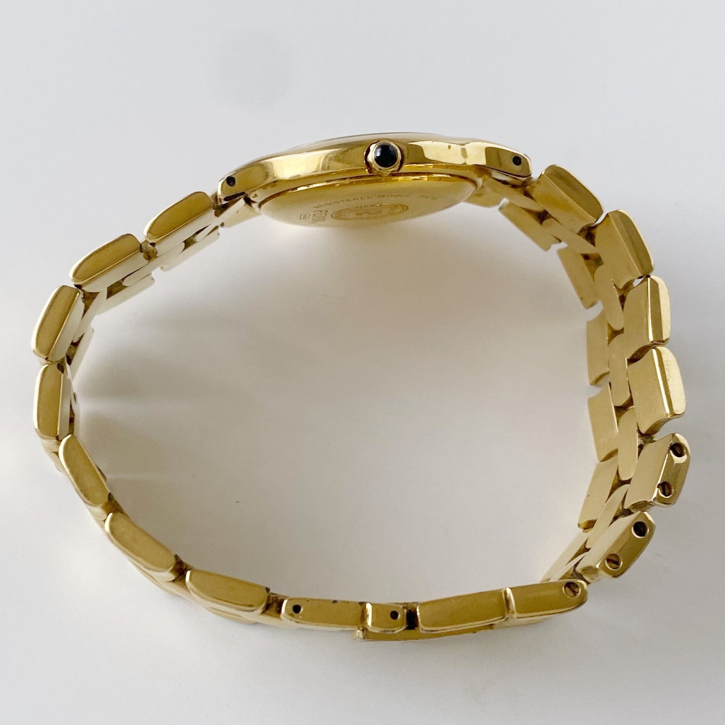 Fendi 1990s Navy Dial Gold Plated Watch