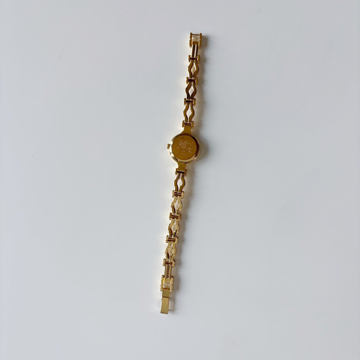 Burberry 1990s Seashell Dial Gold Plated Watch