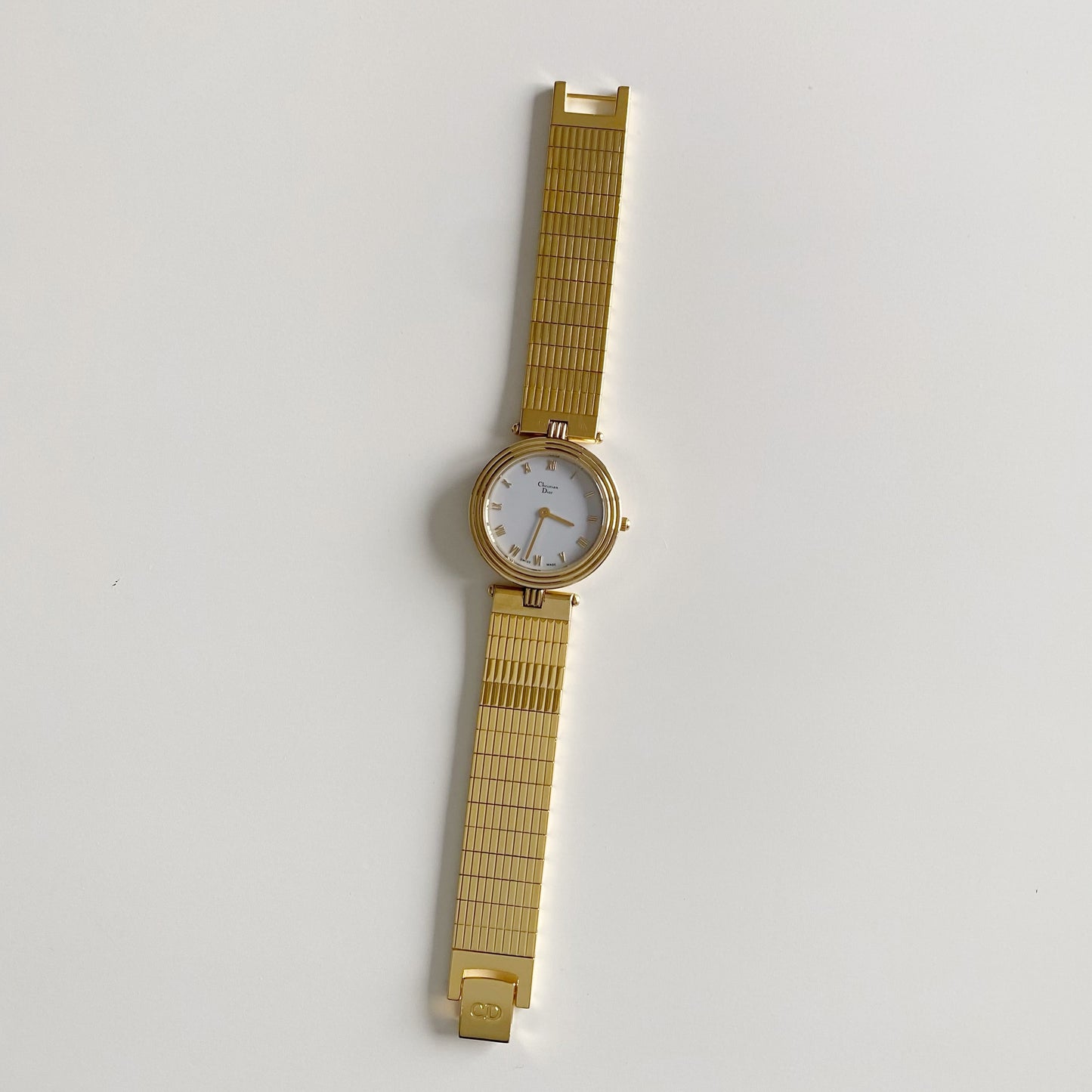 Dior 1990s Round Dial Gold Plated Watch (Large)