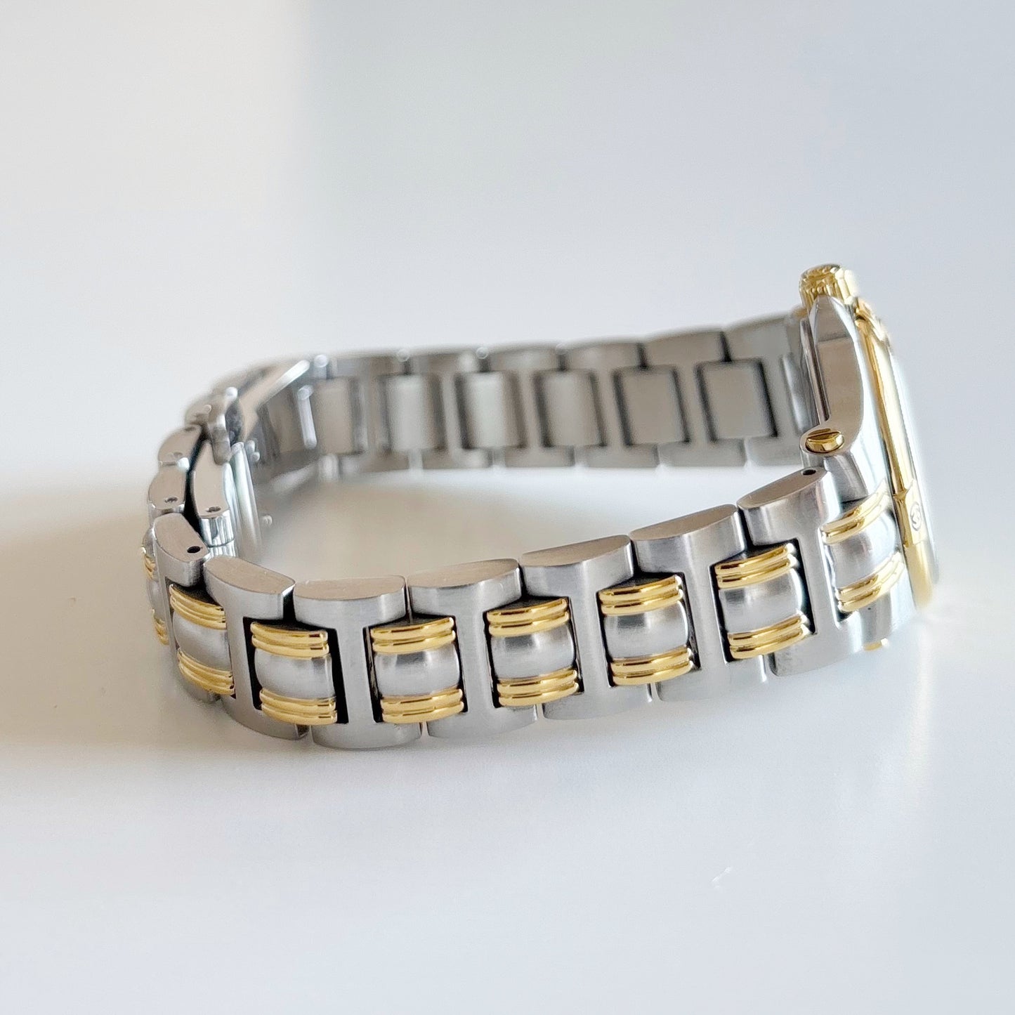 Gucci 1990s Date Round Dial Two Tone Watch