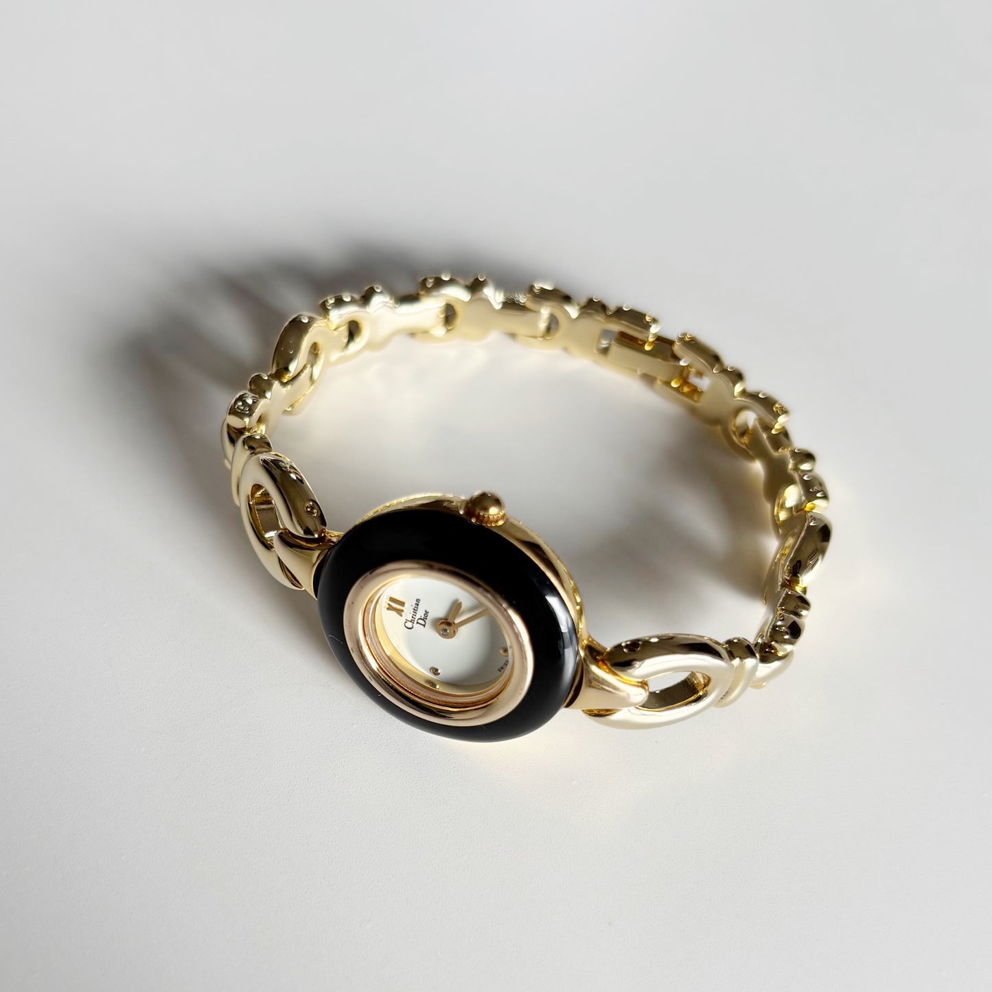 Dior 1990s Interchangeable Bezel Gold Plated Watch